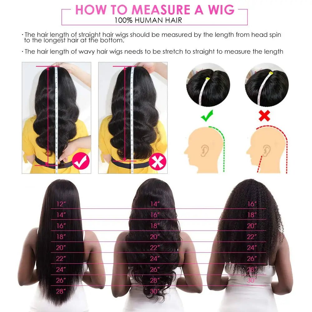 Ombre Pink Rosemary Colored Human Hair Body Wavy Glueless 13x4 Lace Front Wigs 613 Made Pre Plucked 180% Density Full Lace Wigs - MAGUSTA BEAUTY