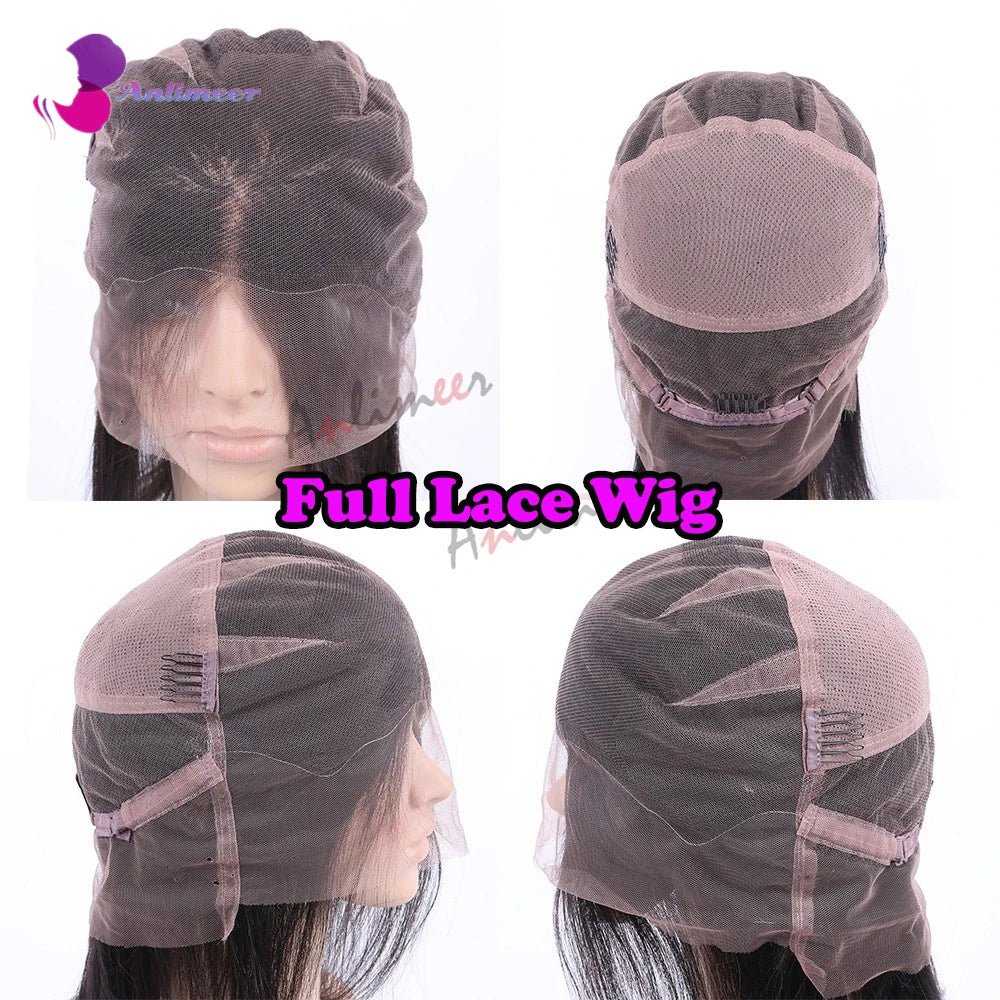 Ombre Pink Rosemary Colored Human Hair Body Wavy Glueless 13x4 Lace Front Wigs 613 Made Pre Plucked 180% Density Full Lace Wigs - MAGUSTA BEAUTY