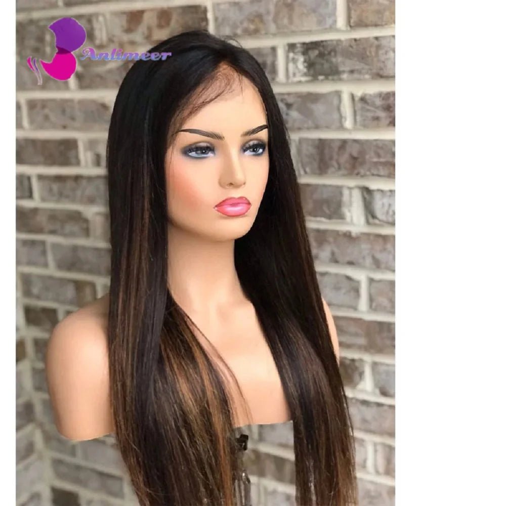 Ombre Pink Rosemary Colored Human Hair Body Wavy Glueless 13x4 Lace Front Wigs 613 Made Pre Plucked 180% Density Full Lace Wigs - MAGUSTA BEAUTY