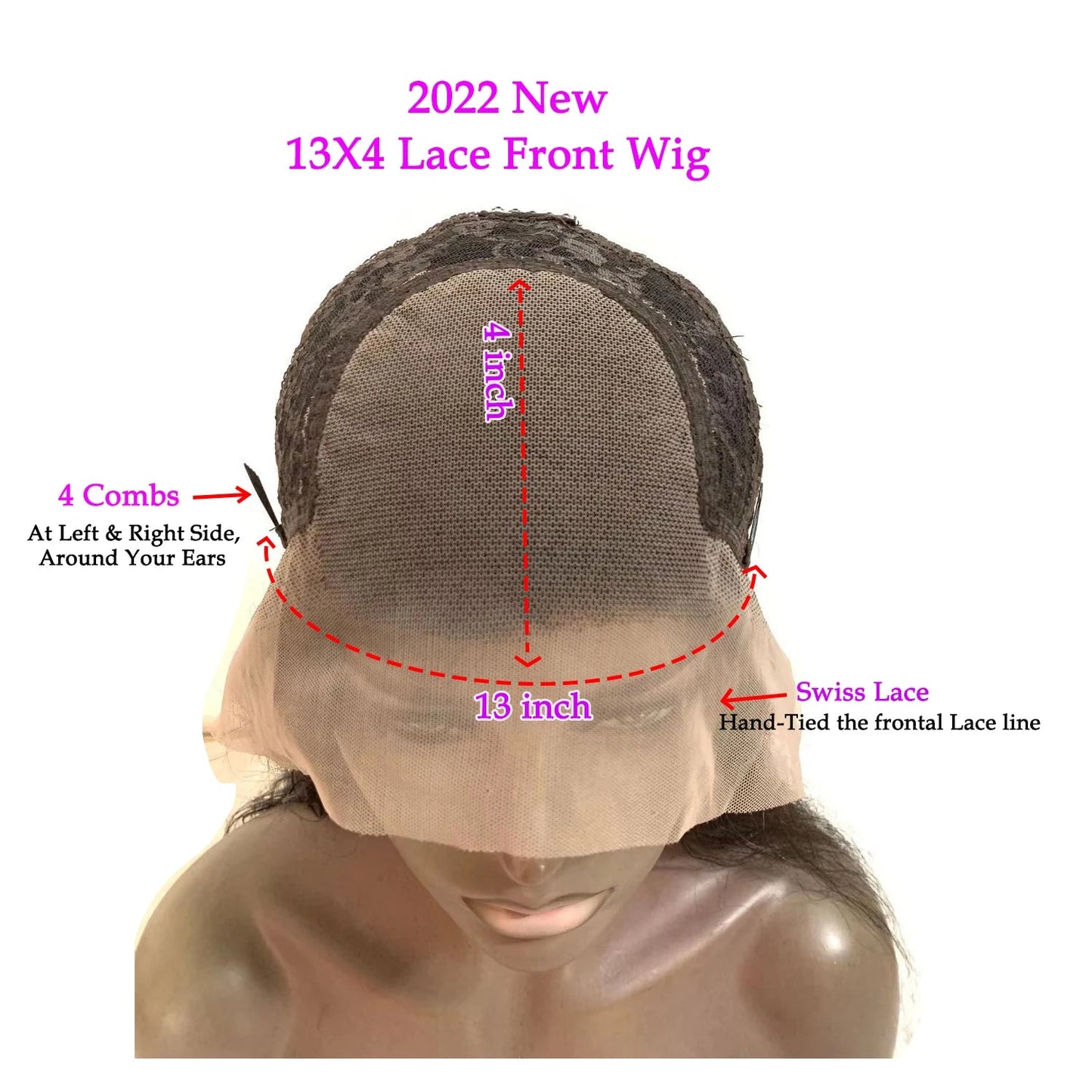 Ombre Pink Rosemary Colored Human Hair Body Wavy Glueless 13x4 Lace Front Wigs 613 Made Pre Plucked 180% Density Full Lace Wigs - MAGUSTA BEAUTY