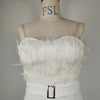 OSM036 Trendy Spring and Summer Jumpsuit Women Feather Bra Sexy White Girls Jumpsuits Elegant Casual Jumpsuits With Belt - MAGUSTA BEAUTY