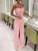OSM036 Trendy Spring and Summer Jumpsuit Women Feather Bra Sexy White Girls Jumpsuits Elegant Casual Jumpsuits With Belt - MAGUSTA BEAUTY