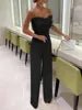 OSM036 Trendy Spring and Summer Jumpsuit Women Feather Bra Sexy White Girls Jumpsuits Elegant Casual Jumpsuits With Belt - MAGUSTA BEAUTY