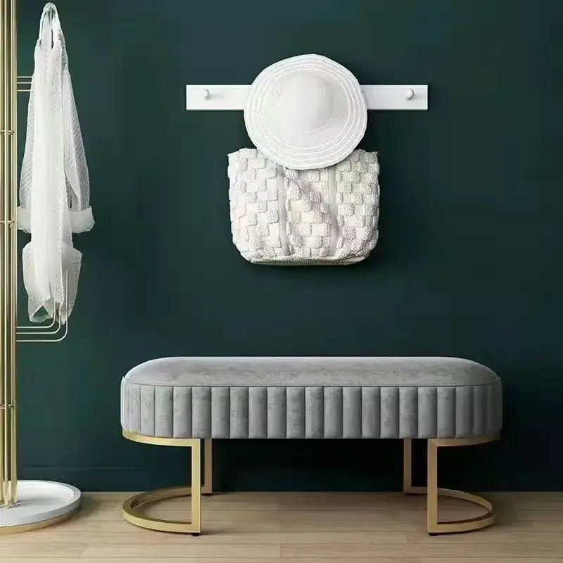 Ottomans Long Sofa Bench, Nordic Fabric Shoe Changing Bench, Home Doorway Corridor Fitting Room Chair - MAGUSTA BEAUTY