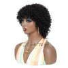 Pixie Cut Human Hair Wigs For Black Women Afro Rose Curly Funmi Glueless Wigs with Bangs Short Bouncy Curly Bob Wig With Bangs - MAGUSTA BEAUTY