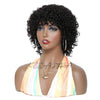 Pixie Cut Human Hair Wigs For Black Women Afro Rose Curly Funmi Glueless Wigs with Bangs Short Bouncy Curly Bob Wig With Bangs - MAGUSTA BEAUTY