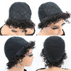 Pixie Cut Human Hair Wigs For Black Women Afro Rose Curly Funmi Glueless Wigs with Bangs Short Bouncy Curly Bob Wig With Bangs - MAGUSTA BEAUTY
