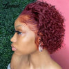 Pixie Cut Wigs Human HaiShort Curly Lace Front Human Hair Wigs For Women Brazilian Water Wave Bob Wig 13x1 Transparent Lace Wigs - MAGUSTA BEAUTY