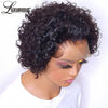 Pixie Cut Wigs Human HaiShort Curly Lace Front Human Hair Wigs For Women Brazilian Water Wave Bob Wig 13x1 Transparent Lace Wigs - MAGUSTA BEAUTY