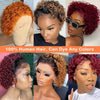 Pixie Cut Wigs Human HaiShort Curly Lace Front Human Hair Wigs For Women Brazilian Water Wave Bob Wig 13x1 Transparent Lace Wigs - MAGUSTA BEAUTY
