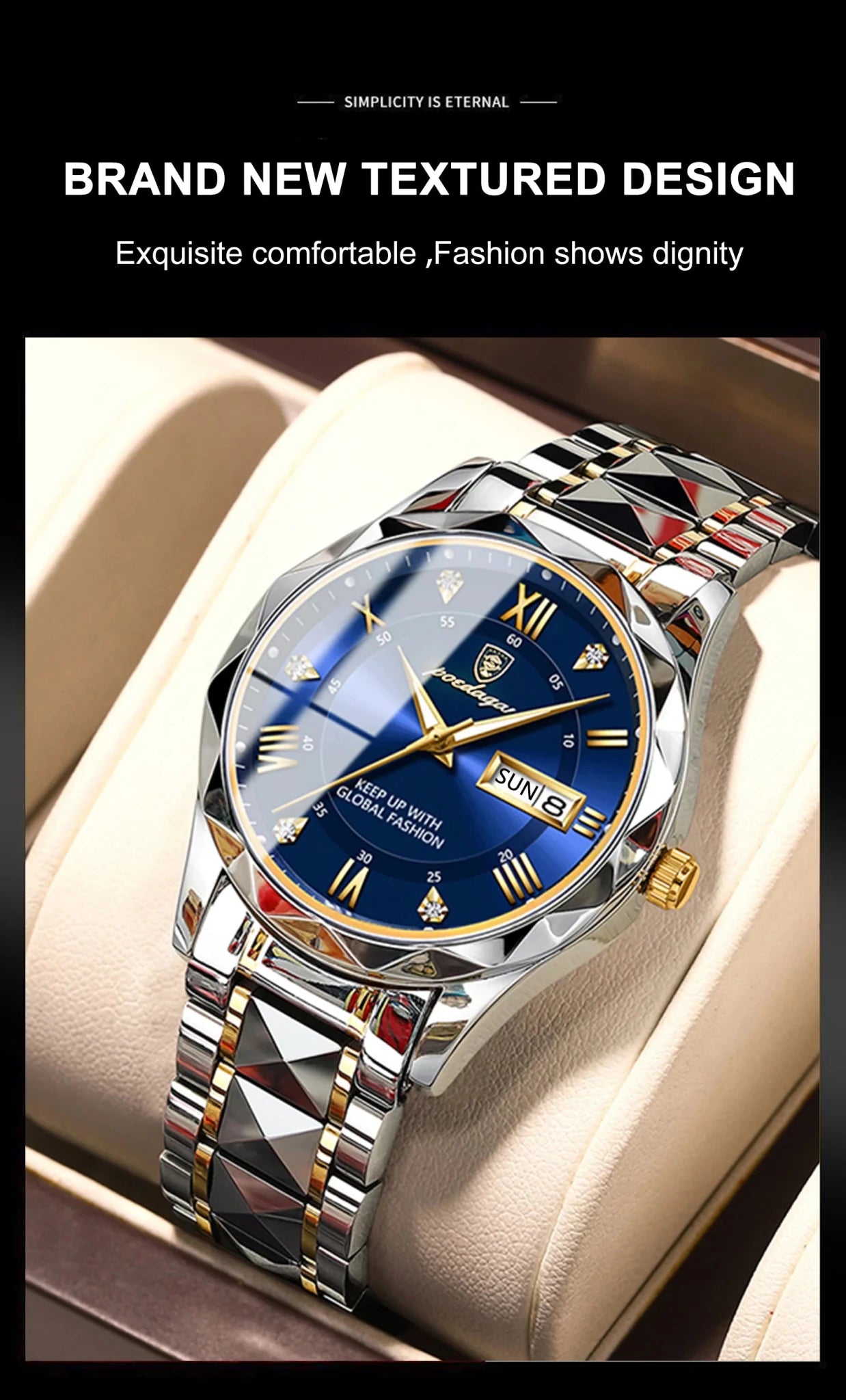 POEDAGAR Top Brand Luxury Man Wristwatch Waterproof Luminous Date Week Men Watches Stainless Steel Quartz Men's Watch Male reloj - MAGUSTA BEAUTY