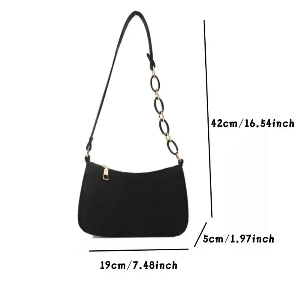 Popular Retro Gentle Temperament Small Square Bag 2024 Autumn Shoulder Handheld Fashion Casual Yankee Underarm Small Square Bag - MAGUSTA BEAUTY