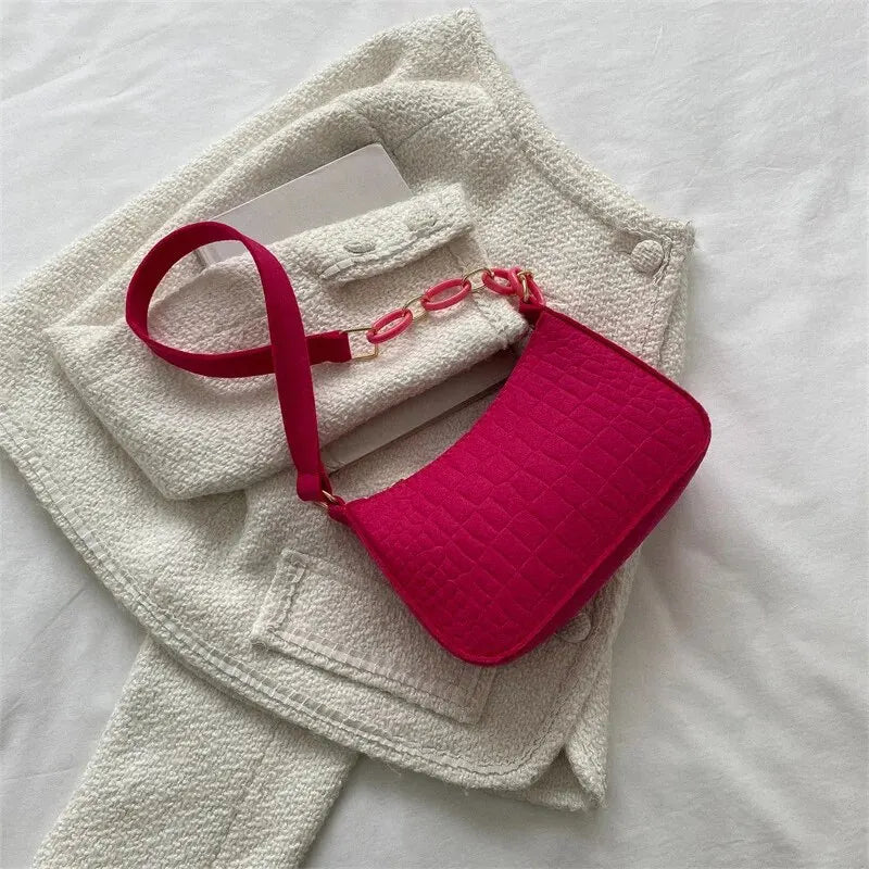 Popular Retro Gentle Temperament Small Square Bag 2024 Autumn Shoulder Handheld Fashion Casual Yankee Underarm Small Square Bag - MAGUSTA BEAUTY