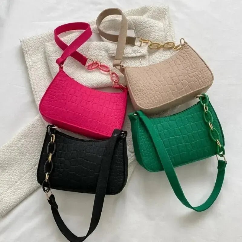 Popular Retro Gentle Temperament Small Square Bag 2024 Autumn Shoulder Handheld Fashion Casual Yankee Underarm Small Square Bag - MAGUSTA BEAUTY