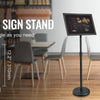 VEVOR Pedestal Sign Holder Vertical & Horizontal Adjustable Heavy-Duty Floor Poster Stand for Display Advertisement and Outdoor
