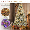 Prelit Snow Flocked Artificial Full Christmas Tree 9ft with Remote Control Christmas Pine Tree with 11 LightModes 2094 Branch T - MAGUSTA BEAUTY