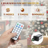 Prelit Snow Flocked Artificial Full Christmas Tree 9ft with Remote Control Christmas Pine Tree with 11 LightModes 2094 Branch T - MAGUSTA BEAUTY