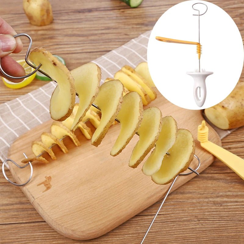 Protable Potato BBQ Skewers For Camping Chips Maker potato slicer Potato Spiral Cutter Barbecue Tools Kitchen Accessories - MAGUSTA BEAUTY