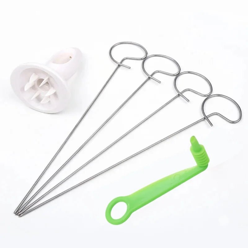 Protable Potato BBQ Skewers For Camping Chips Maker potato slicer Potato Spiral Cutter Barbecue Tools Kitchen Accessories - MAGUSTA BEAUTY