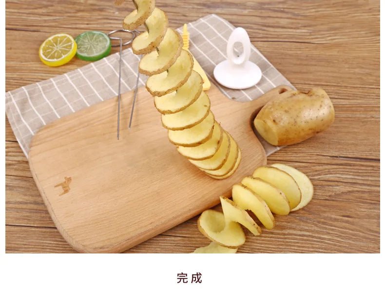 Protable Potato BBQ Skewers For Camping Chips Maker potato slicer Potato Spiral Cutter Barbecue Tools Kitchen Accessories - MAGUSTA BEAUTY