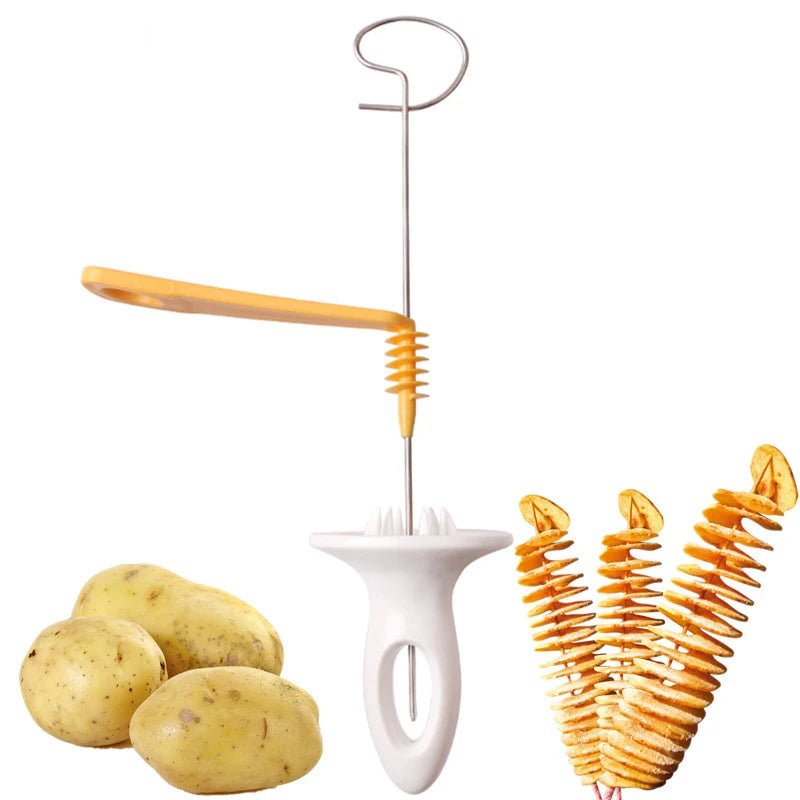 Protable Potato BBQ Skewers For Camping Chips Maker potato slicer Potato Spiral Cutter Barbecue Tools Kitchen Accessories - MAGUSTA BEAUTY