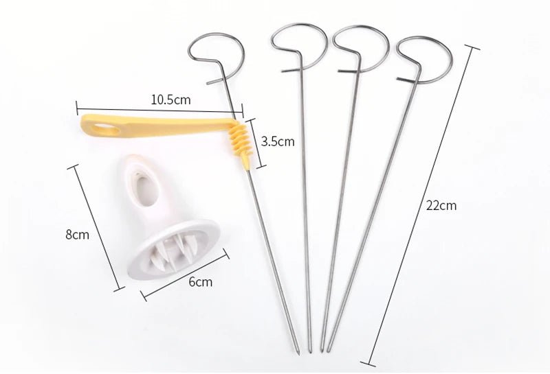 Protable Potato BBQ Skewers For Camping Chips Maker potato slicer Potato Spiral Cutter Barbecue Tools Kitchen Accessories - MAGUSTA BEAUTY