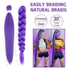 Purple Braiding Hair Pre Stretched Long Synthetic Braiding hair Extensions for Stage Party Halloween Costume Cosplay - MAGUSTA BEAUTY