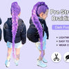 Purple Braiding Hair Pre Stretched Long Synthetic Braiding hair Extensions for Stage Party Halloween Costume Cosplay - MAGUSTA BEAUTY