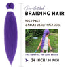 Purple Braiding Hair Pre Stretched Long Synthetic Braiding hair Extensions for Stage Party Halloween Costume Cosplay - MAGUSTA BEAUTY