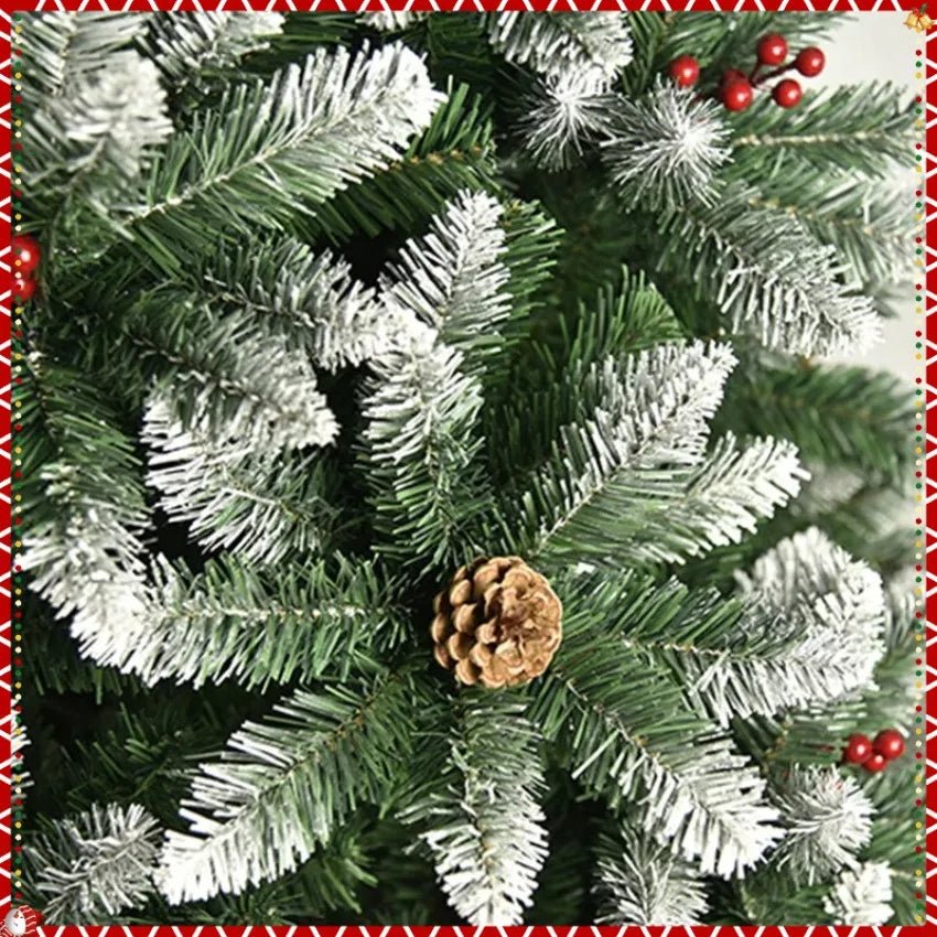 PVC Artificial Christmas Tree Spray White Pinecone Red Fruit Christmas Tree 1.2m - 2.1m Christmas Party Atmosphere Home Decoration - MAGUSTA BEAUTY