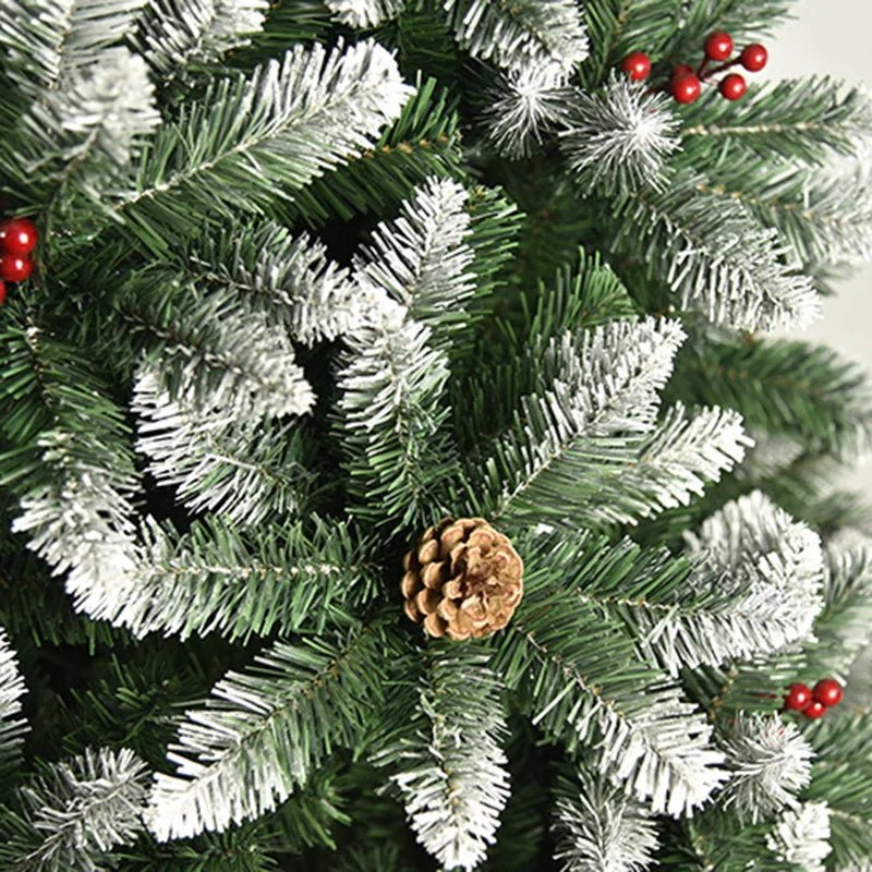 PVC Artificial Christmas Tree Spray White Pinecone Red Fruit Christmas Tree 1.2m - 2.1m Christmas Party Atmosphere Home Decoration - MAGUSTA BEAUTY