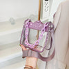 PVC Transparent Shoulder Crossbody Bag Rhinestone Thick Chain Ladies Small Purse and Handbags Fashion Jelly Summer Beach Totes - MAGUSTA BEAUTY