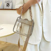 PVC Transparent Shoulder Crossbody Bag Rhinestone Thick Chain Ladies Small Purse and Handbags Fashion Jelly Summer Beach Totes - MAGUSTA BEAUTY