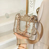PVC Transparent Shoulder Crossbody Bag Rhinestone Thick Chain Ladies Small Purse and Handbags Fashion Jelly Summer Beach Totes - MAGUSTA BEAUTY