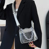 PVC Transparent Shoulder Crossbody Bag Rhinestone Thick Chain Ladies Small Purse and Handbags Fashion Jelly Summer Beach Totes - MAGUSTA BEAUTY