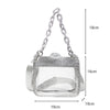 PVC Transparent Shoulder Crossbody Bag Rhinestone Thick Chain Ladies Small Purse and Handbags Fashion Jelly Summer Beach Totes - MAGUSTA BEAUTY