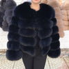 QUEENTINA Fox Fur Coat Real Winter Women'S Fashion Brown 2025 Leather And Skin Clothing Natural New In Coats & Jackets Outerwear - MAGUSTA BEAUTY