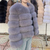 QUEENTINA Fox Fur Coat Real Winter Women'S Fashion Brown 2025 Leather And Skin Clothing Natural New In Coats & Jackets Outerwear - MAGUSTA BEAUTY