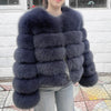 QUEENTINA Fox Fur Coat Real Winter Women'S Fashion Brown 2025 Leather And Skin Clothing Natural New In Coats & Jackets Outerwear - MAGUSTA BEAUTY