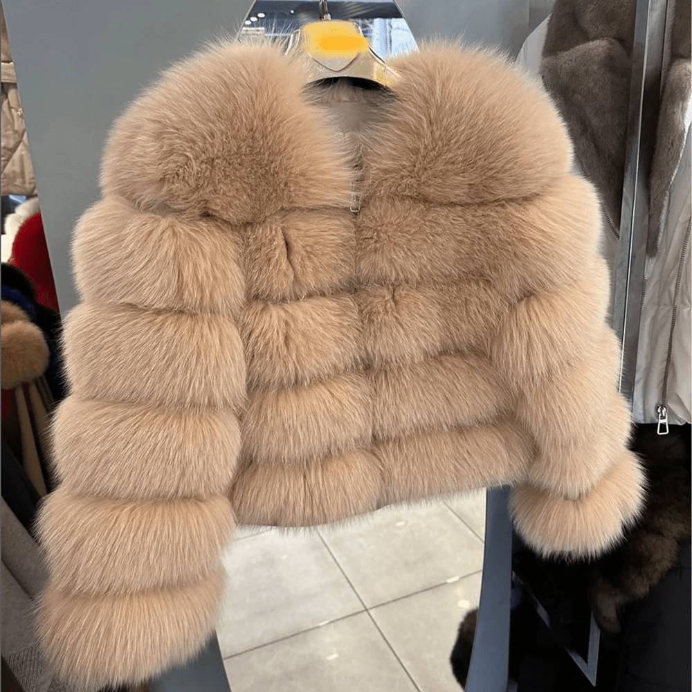 QUEENTINA Fox Fur Coat Real Winter Women'S Fashion Brown 2025 Leather And Skin Clothing Natural New In Coats & Jackets Outerwear - MAGUSTA BEAUTY