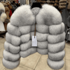 QUEENTINA Fox Fur Coat Real Winter Women'S Fashion Brown 2025 Leather And Skin Clothing Natural New In Coats & Jackets Outerwear - MAGUSTA BEAUTY