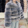 QUEENTINA Fox Fur Coat Real Winter Women'S Fashion Brown 2025 Leather And Skin Clothing Natural New In Coats & Jackets Outerwear - MAGUSTA BEAUTY