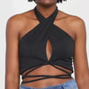 Red Bandage Sexy Y2K Halter Cross Wrap Deep V Neck Crop Tops Women Backless Camis Female Sleeveless Cropped 2023 Summer New Tank - MAGUSTA BEAUTY