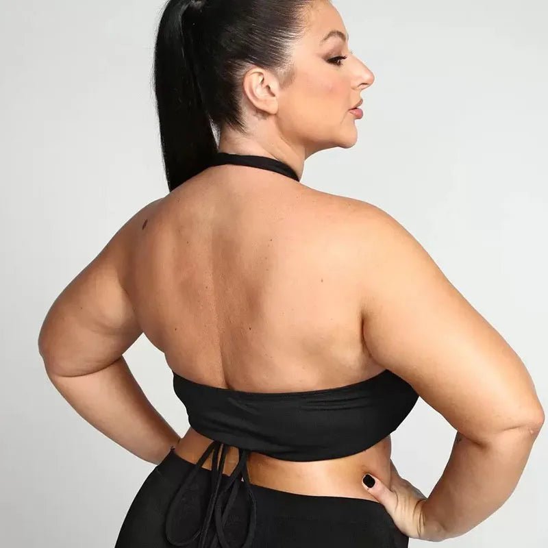 Red Bandage Sexy Y2K Halter Cross Wrap Deep V Neck Crop Tops Women Backless Camis Female Sleeveless Cropped 2023 Summer New Tank - MAGUSTA BEAUTY