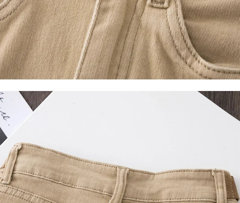Retro Army Green Work Wear Denim Shorts New Summer Cool Girl Chic Belt Pocket Design High Waist Dance Ultra Short Hot Pants - MAGUSTA BEAUTY