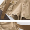Retro Army Green Work Wear Denim Shorts New Summer Cool Girl Chic Belt Pocket Design High Waist Dance Ultra Short Hot Pants - MAGUSTA BEAUTY