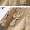 Retro Army Green Work Wear Denim Shorts New Summer Cool Girl Chic Belt Pocket Design High Waist Dance Ultra Short Hot Pants - MAGUSTA BEAUTY