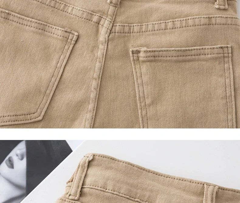 Retro Army Green Work Wear Denim Shorts New Summer Cool Girl Chic Belt Pocket Design High Waist Dance Ultra Short Hot Pants - MAGUSTA BEAUTY