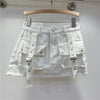 Retro Denim Sexy Two Piece Set Women Cargo Skirt Outfits 2026 Fashion Ladies Pockets Buckle Cropped Jackets and Mini Skirts Suit - MAGUSTA BEAUTY