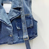 Retro Denim Sexy Two Piece Set Women Cargo Skirt Outfits 2026 Fashion Ladies Pockets Buckle Cropped Jackets and Mini Skirts Suit - MAGUSTA BEAUTY